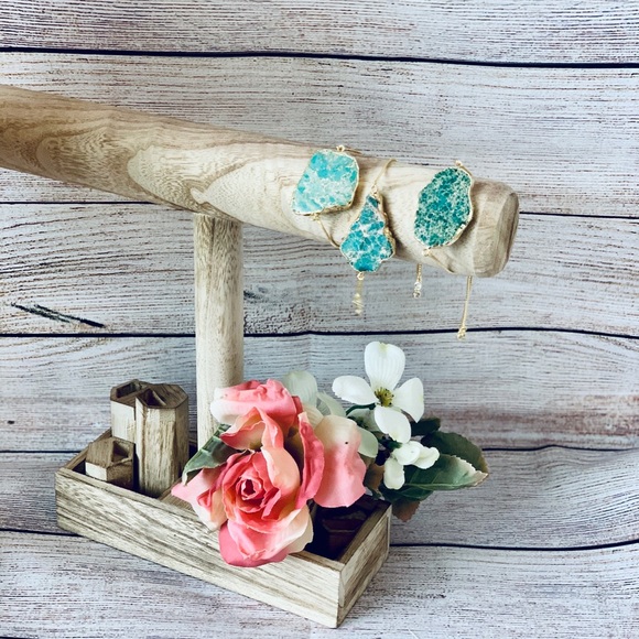 NWT 14K Raw Jasper cinch bracelet - Picture 2 of 2